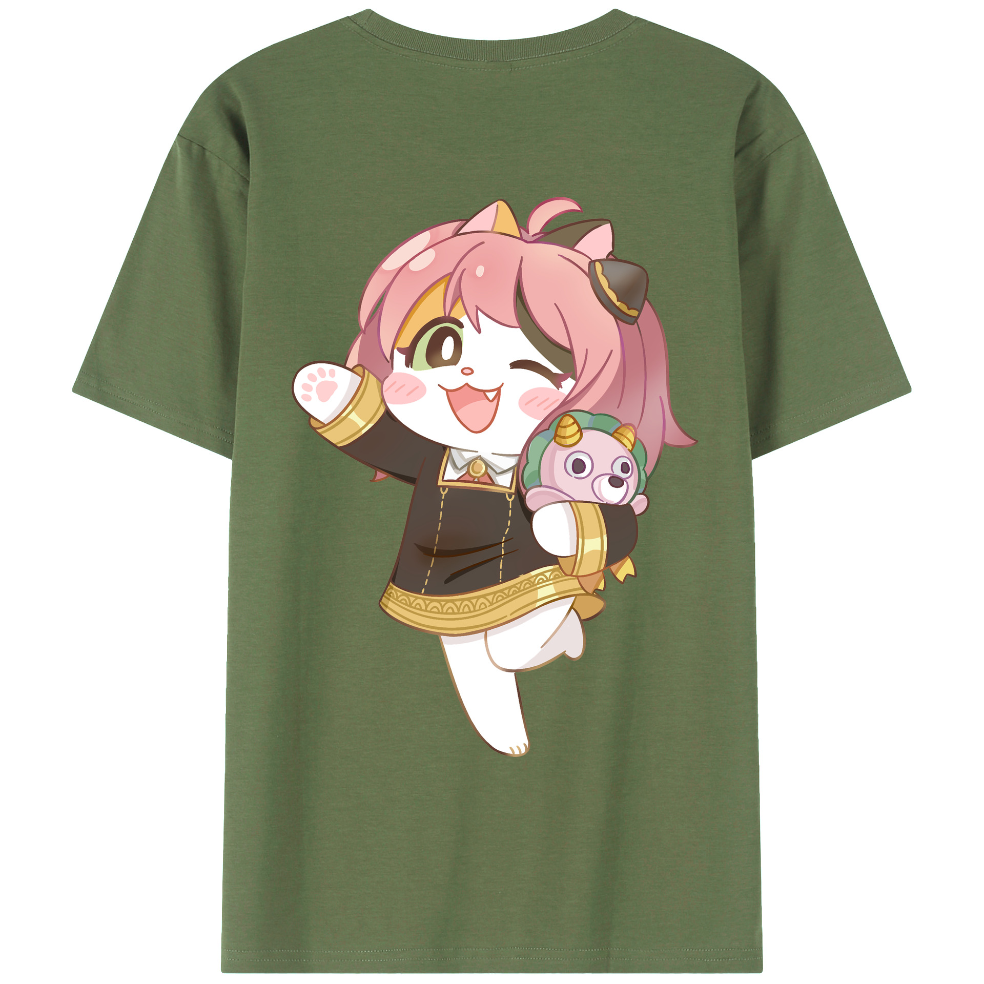 （画像用） SPY×FAMILY间谍家家酒 綿100％ メンズ半袖Tシャツ（バックプリント） 通気性